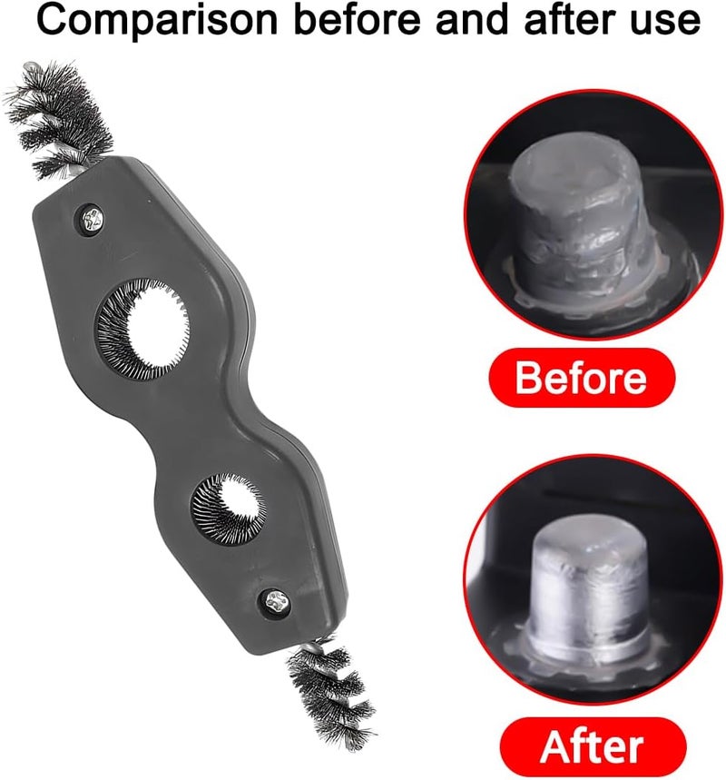 BELOMI 2PCS Car Battery Terminal Cleaning Brush, 4 in 1 Rustproof Battery Cleaner Tool with Steel Wire, Auto Universal Interior and Exterior Battery Terminals Machine Parts（Black） - Image 3