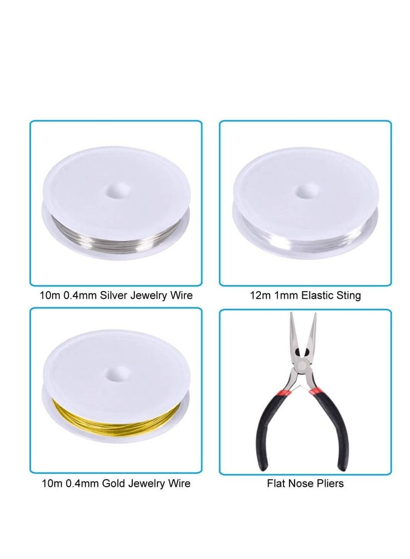 Y&D Jewelry Making Supplies Kit - Repair Tools with Accessories Pliers Findings and Beading Wires for Beginners  - Image 4