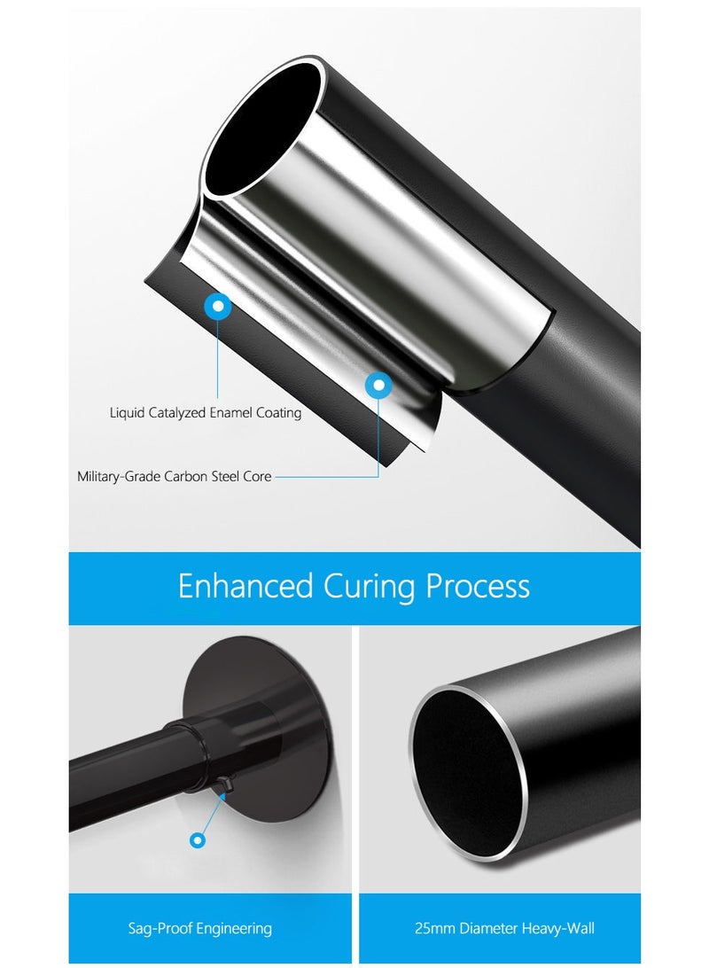 والالا قضيب ستارة حمام زاوية قابل للتمديد من الفولاذ المقاوم للصدأ، عمود ستارة معدني مربع الشكل على شكل حرف U بزاوية 90 درجة، قضيب منحني لحوض الاستحمام 100*100*100 - Image 5