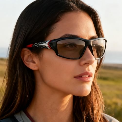 willochra with Full lens Readers Wrap Around Sport Magnifying Safety Reading Glasses photochromic Goggles with Readers　for Men (black blue, 1.5, x) - Image 5