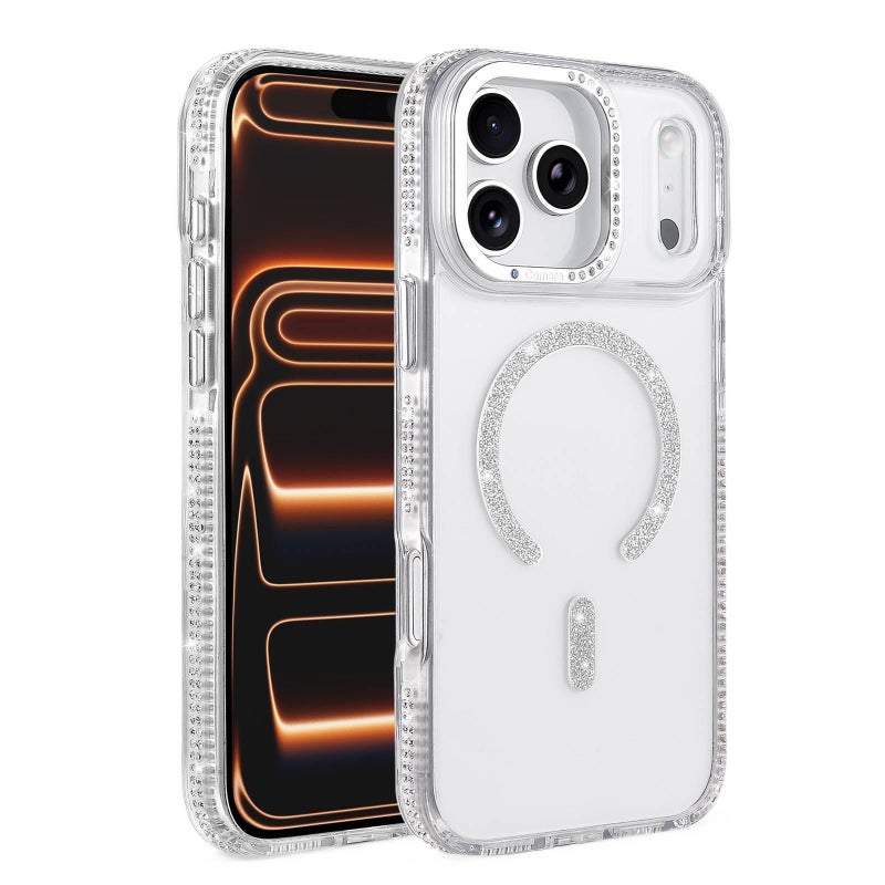 TPU+PC MagSafe Case for iPhone 14 / 14 Plus / 14 Pro / 14 Pro Max with Drop Protection and Strong Magnetic plus Shockproof plus Scratch Resistant in Silver - Layan Lure - Image 1