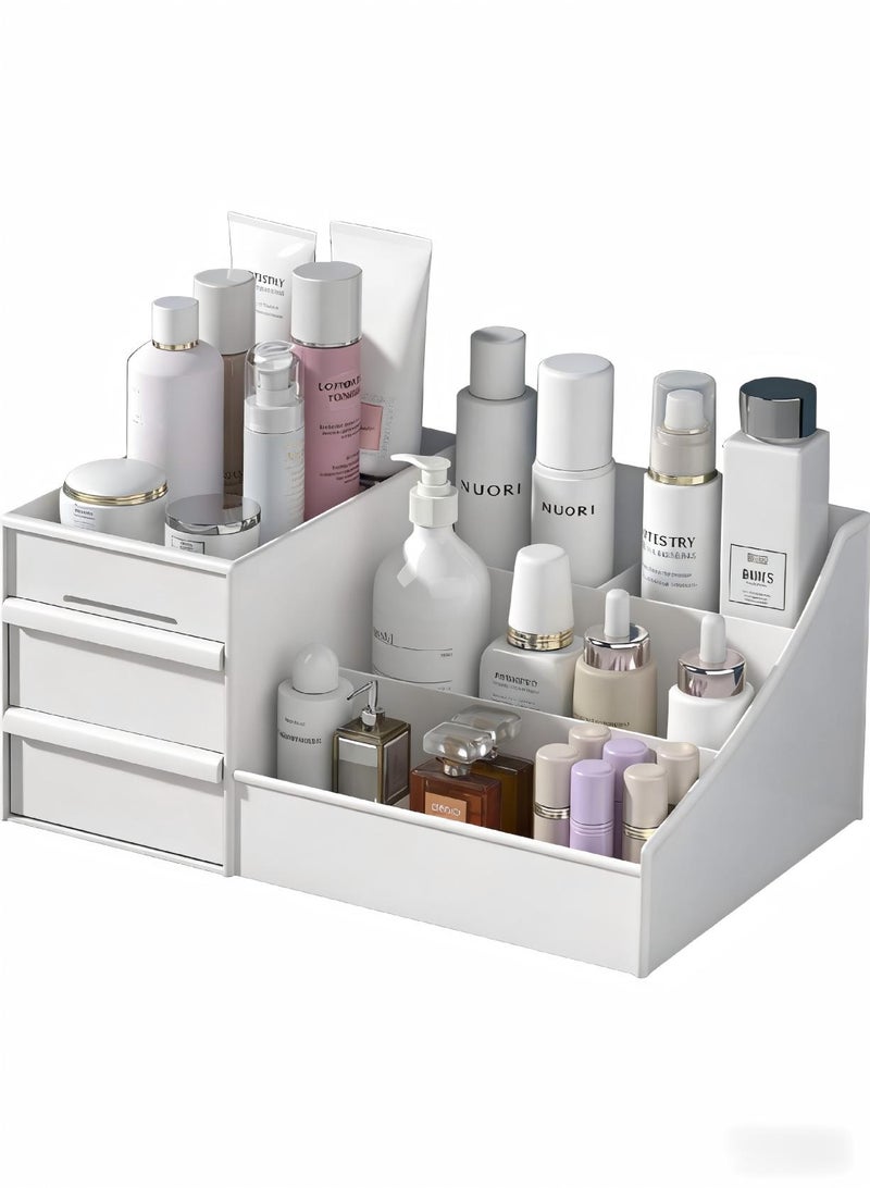 AiheArron Makeup Organizer Jewelry Storage Box - Cosmetic Dresser Drawers Desktop Makeup Organizer Skin Care Jewelry Organizing Box,Suitable for Storage in Bathroom,Bedroom and Bedside Table - Image 1