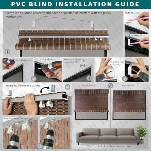 Mr.ChickWala Light Filtering & Cooling PVC Exterior & Interior Window Blind for Balcony and Outdoor Area - Sun Shade, Heat Reducing, Rain Resistant Grey (4Feet X 7Feet) - Image 5