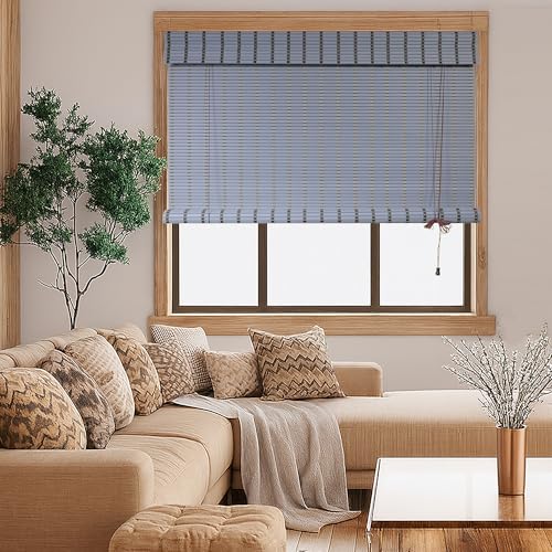 Mr.ChickWala Light Filtering & Cooling PVC Exterior & Interior Window Blind for Balcony and Outdoor Area - Sun Shade, Heat Reducing, Rain Resistant Grey (4Feet X 7Feet) - Image 1