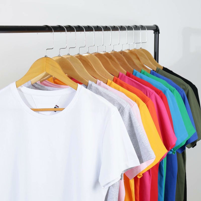 Round Neck Solid Color T-Shirt Customized Advertising Shirt Loose Short Sleeve Work Clothes Printing Enterprise Activity Tooling T-Shirt - Image 2
