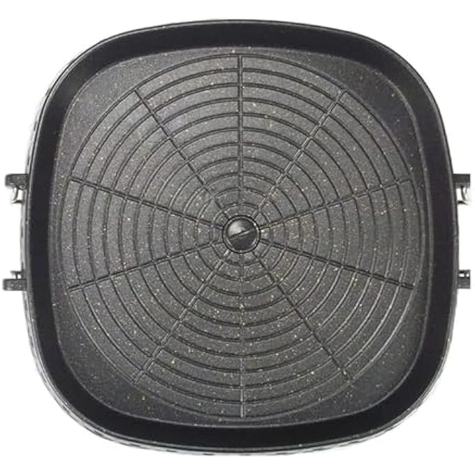 YARDHOBI 125 Inch Nonstick Grill Pan For Indoor Cooking Korean Style Square Grill Pan With Maifan Coated Surface NonStick Smokeless Barbecue Stovetop Plate For Indoor Outdoor Bbq 5 Layer Coating Square - Image 1