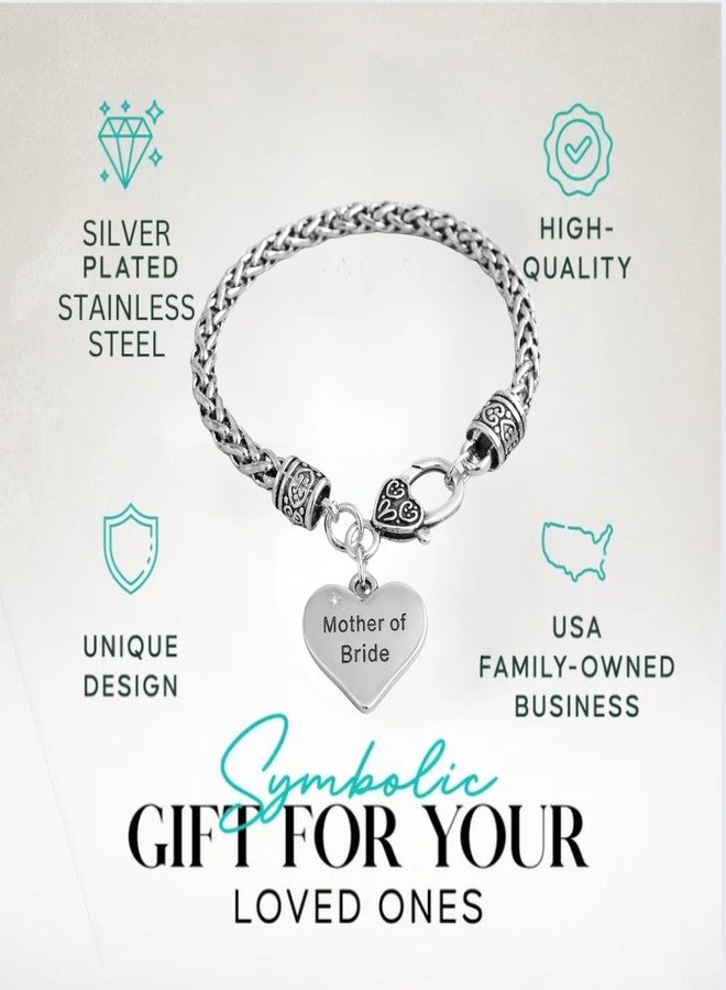Infinity Collection Mother of the Bride Gift Bracelet – Sentimental Jewelry for Wedding Day, Heart Charm Keepsake for Her - Image 3