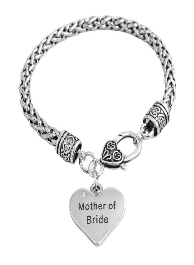 Infinity Collection Mother of the Bride Gift Bracelet – Sentimental Jewelry for Wedding Day, Heart Charm Keepsake for Her - Image 1