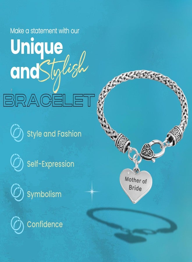 Infinity Collection Mother of the Bride Gift Bracelet – Sentimental Jewelry for Wedding Day, Heart Charm Keepsake for Her - Image 5