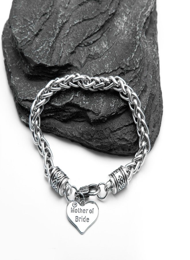 Infinity Collection Mother of the Bride Gift Bracelet – Sentimental Jewelry for Wedding Day, Heart Charm Keepsake for Her - Image 2