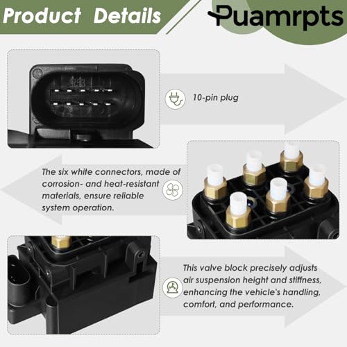 PUAMRPTS Air Suspension Compressor Solenoid Valve Block Compatible with Jeep & Ram vehicles - Grand Cherokee 2011-2021, 1500 2013-2018, 1500 Classic 2019-2020 - Replace# 68087233AA, 68204398AA - Image 4