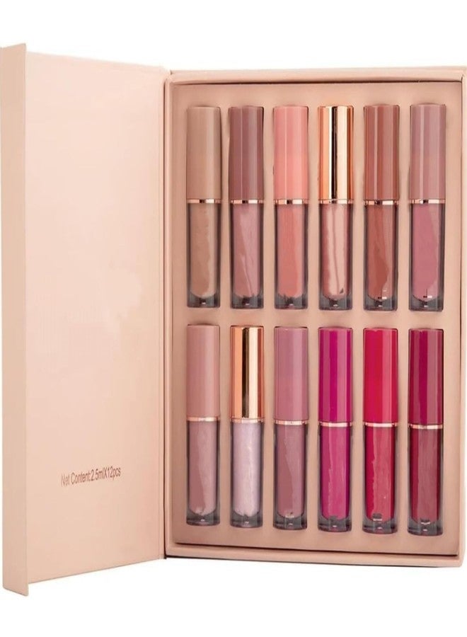 LOBE MIRACLE Matte Velvet Liquid Lipstick Set, 12 Long-Lasting, Waterproof Lip Glosses for Women, Pink (12SetPremium) - Image 2