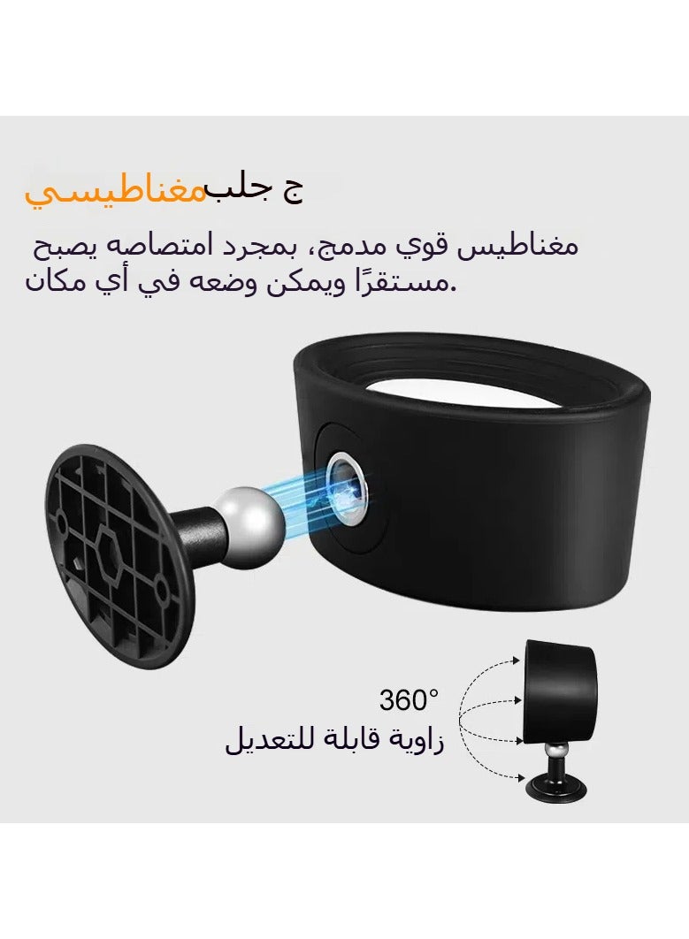 عام مصباح جداري داخلي قابل للشحن عبر USB - مصباح خزانة ذو ثلاثة ألوان مغناطيسي - مصباح ناحية - مصباح جدار مغناطيسي محمول بزر لمس - Image 2