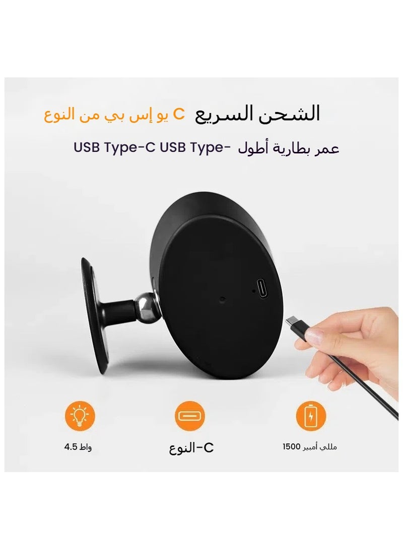 عام مصباح جداري داخلي قابل للشحن عبر USB - مصباح خزانة ذو ثلاثة ألوان مغناطيسي - مصباح ناحية - مصباح جدار مغناطيسي محمول بزر لمس - Image 3