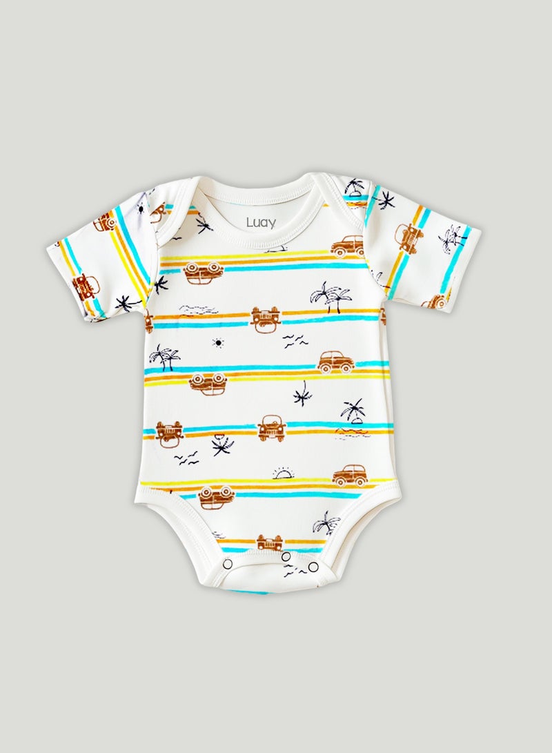 LUAY 100% Organic Cotton  Based Onesies | Sleepsuits| Night Suits|Jumpsuit | Wondersuit for Baby Boys & Baby Girls, New-Born, infants,Toddlers_ Including Vibrant Pattren & Colors Create festive look  - Image 5