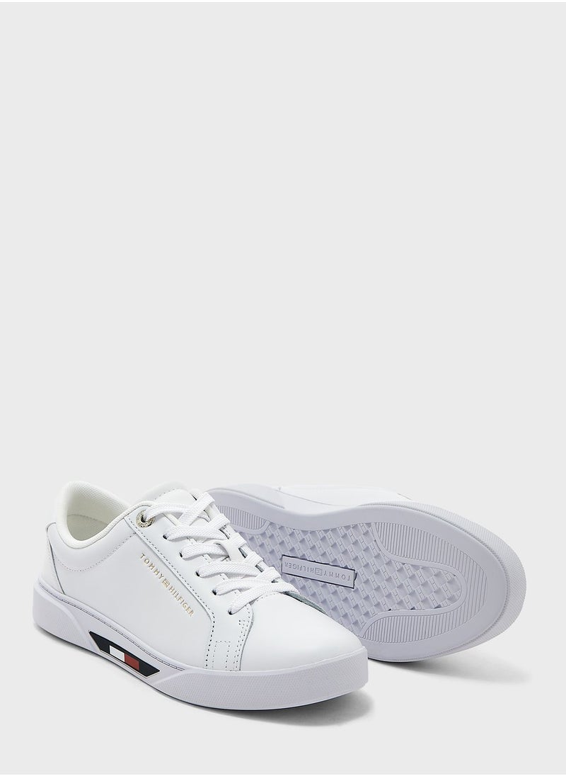 TOMMY HILFIGER - Stripes Court Low Top Sneakers - Image 1