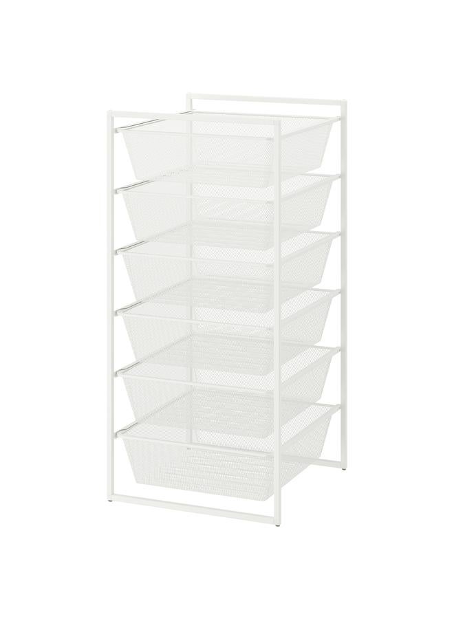 زبون مجموعة تخزين، أبيض، 50x51x104 سم - Image 1