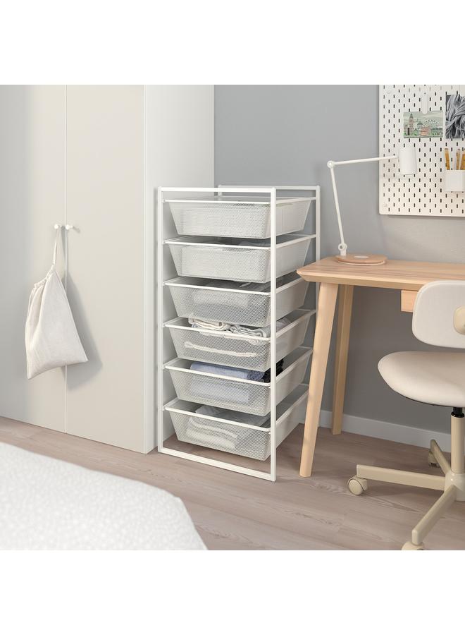 زبون مجموعة تخزين، أبيض، 50x51x104 سم - Image 4