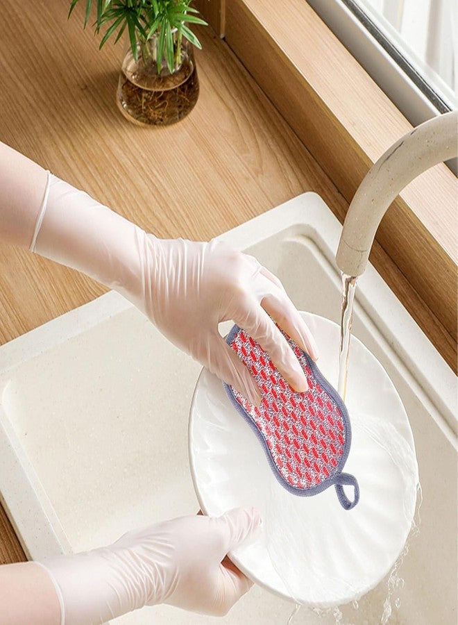 Bhuma™ 2 Pc's 2-in-1 Microfiber Dish Washing Scrub for Kitchen Dual-Sided Scrub & Sponge for Cleaning Dishes, Cookware, and Surfaces Durable and Multi Purpose Reusable Dual-Sided for scouring pad - Image 4