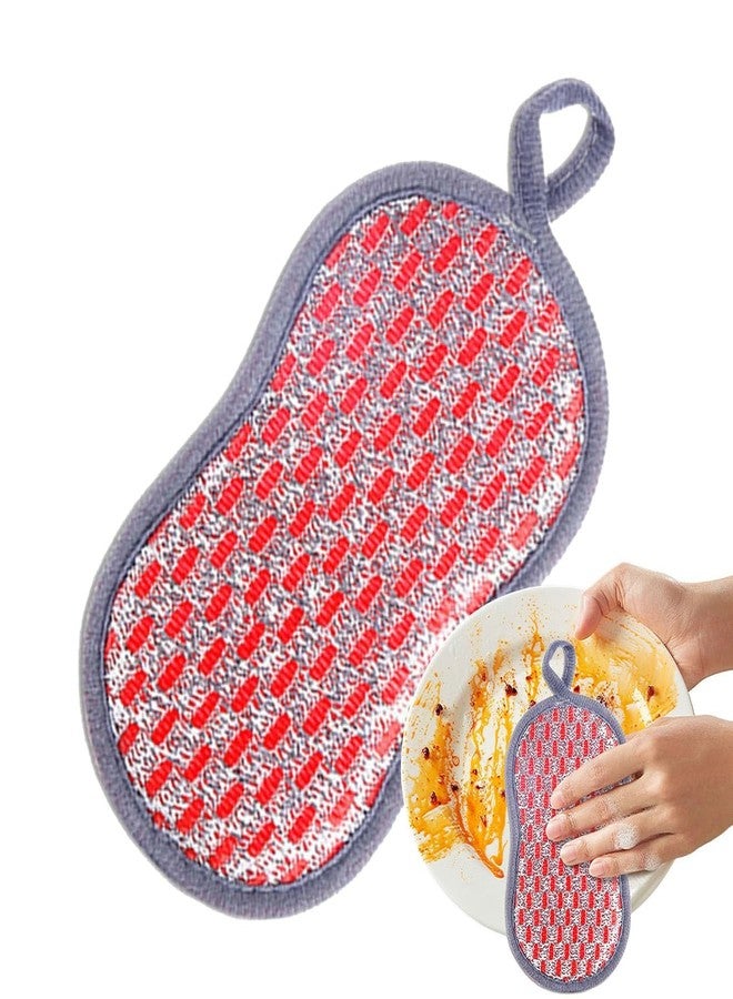 Bhuma™ 2 Pc's 2-in-1 Microfiber Dish Washing Scrub for Kitchen Dual-Sided Scrub & Sponge for Cleaning Dishes, Cookware, and Surfaces Durable and Multi Purpose Reusable Dual-Sided for scouring pad - Image 1