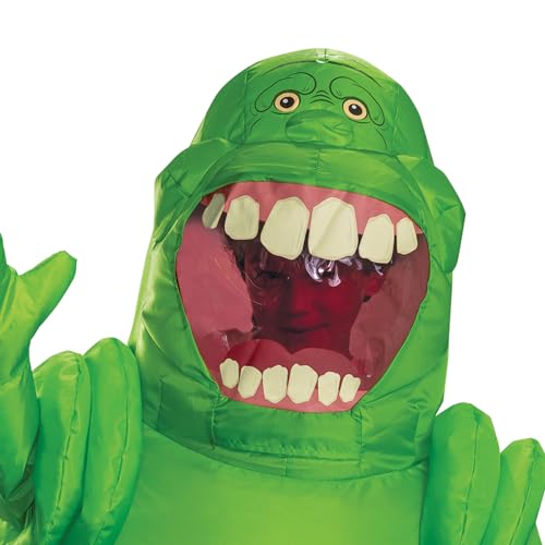 Disguise Slimer Inflating Costume for Kids Official Ghostbusters Frozen Empire Inflatable Slimer Costume and Fan Child Size - Image 5