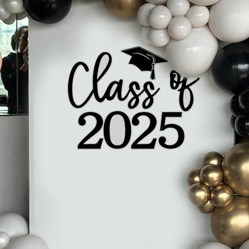 Ramciyo Class of 2025 Decal Sign for Balloon Arch - Graduation Decor for Grad Party, Congrats Grad Party Class of 2025 Event Planner Vinyl Decal - Image 1