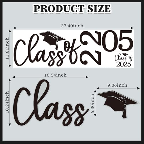 Ramciyo Class of 2025 Decal Sign for Balloon Arch - Graduation Decor for Grad Party, Congrats Grad Party Class of 2025 Event Planner Vinyl Decal - Image 4