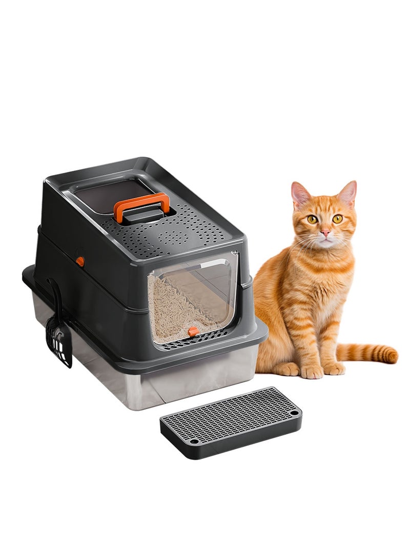Kidle Stainless Steel Cat Litter Box - Image 1