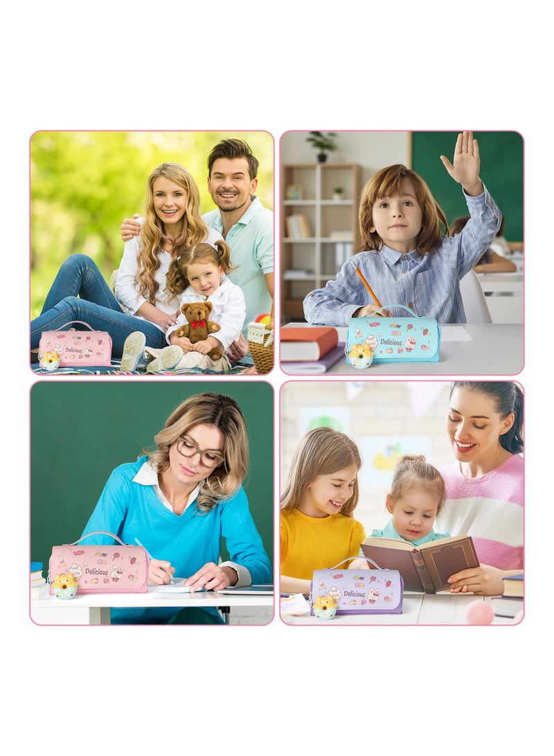 Large Capacity Pencil Case - Multi-Compartment Organizer for Pens, Office Supplies, and Makeup - Stress Relief Storage Bag for Stationery and Accessories.