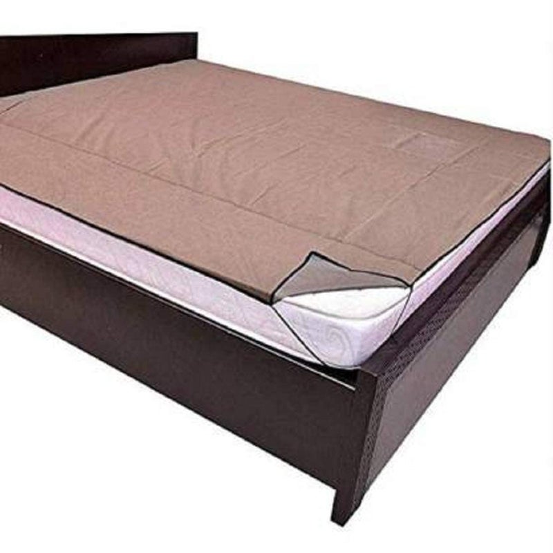 CLOUDTAILNET CLOUDTAILNET Dressing Self Design PVC Waterproof King Size Mattress Baby Plastic Sheet Protector 75x78 Brown 