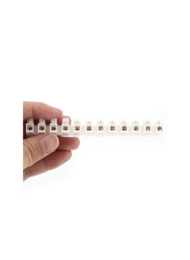 Terminal Blocks, 10Pcs 360V 10A Dual Row Screw Terminals Electric Barrier 12-Position Terminal Strip Block Wire Connector Block  - Image 3