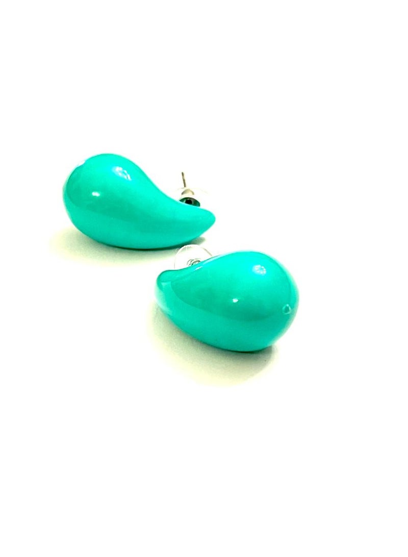 Trio Earrings Green water drop earrings  - Image 3