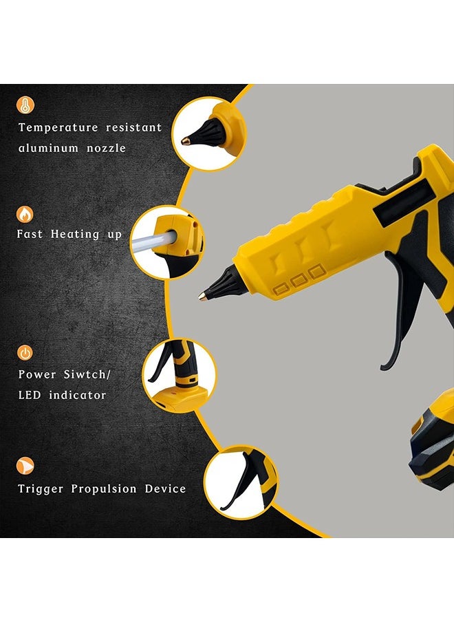 Generic - Cordless Hot Glue Gun for dewalt 20V Max Battery (NOT Included) High Temp Electric Power Glue Gun with 20PCS Full Size Glue Sticks - Image 1
