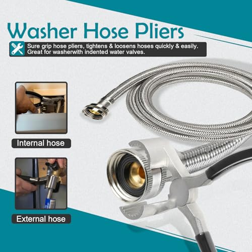 Ussuray Washer Hose Pliers, Washing Machine Hose Pliers for Washer Inlet Hoses 20001120 THP-1 - Image 4
