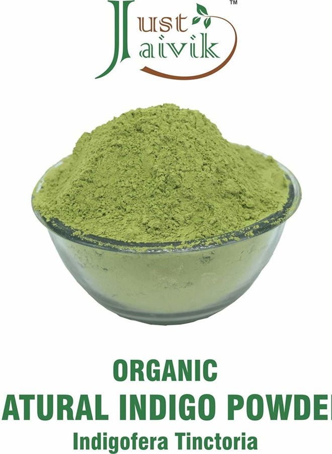Just Jaivik 100% Organic Indigo Powder - 227 gms / 1/2 LB Pound / 08 Oz - Indigofera Tinctoria- A 100% Organic Hair Dye - Color your hair dark brown to black with Henna - Image 4