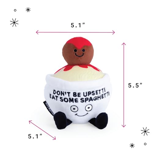 Punchkins Spaghetti Plushie Dont Be Upsetti Eat Some Spaghetti Sassy Spaghetti Meatball Plush Gift for Food Lovers Cute Plush Toy for Gifting - Image 5