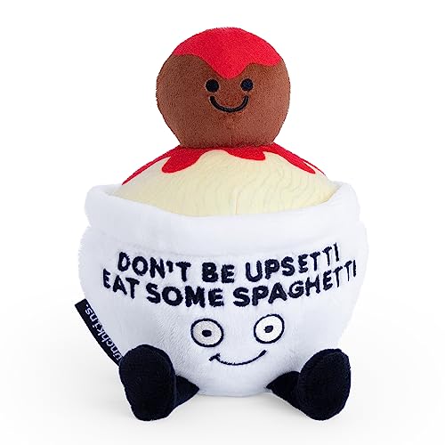 Punchkins Spaghetti Plushie Dont Be Upsetti Eat Some Spaghetti Sassy Spaghetti Meatball Plush Gift for Food Lovers Cute Plush Toy for Gifting - Image 1