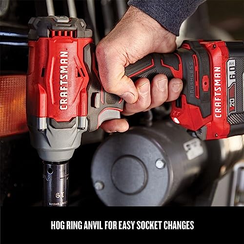 CRAFTSMAN V20 Cordless Impact Wrench, 1/2 inch, Bare Tool Only (CMCF920B) - Image 5