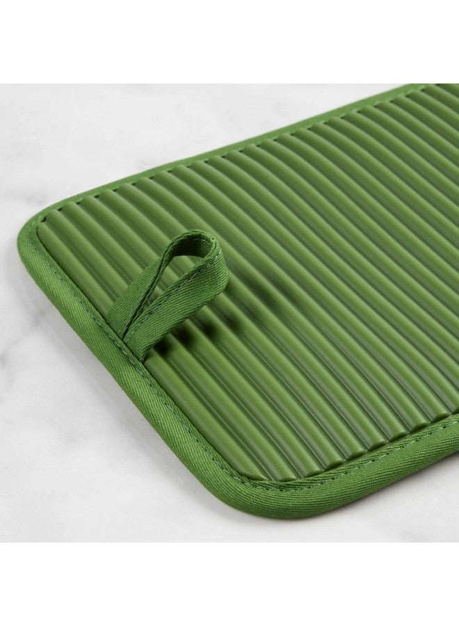 KitchenAid Ribbed Soft Silicone Pot Holder 2-Pack Set, Matcha, 7"x9" - Image 5