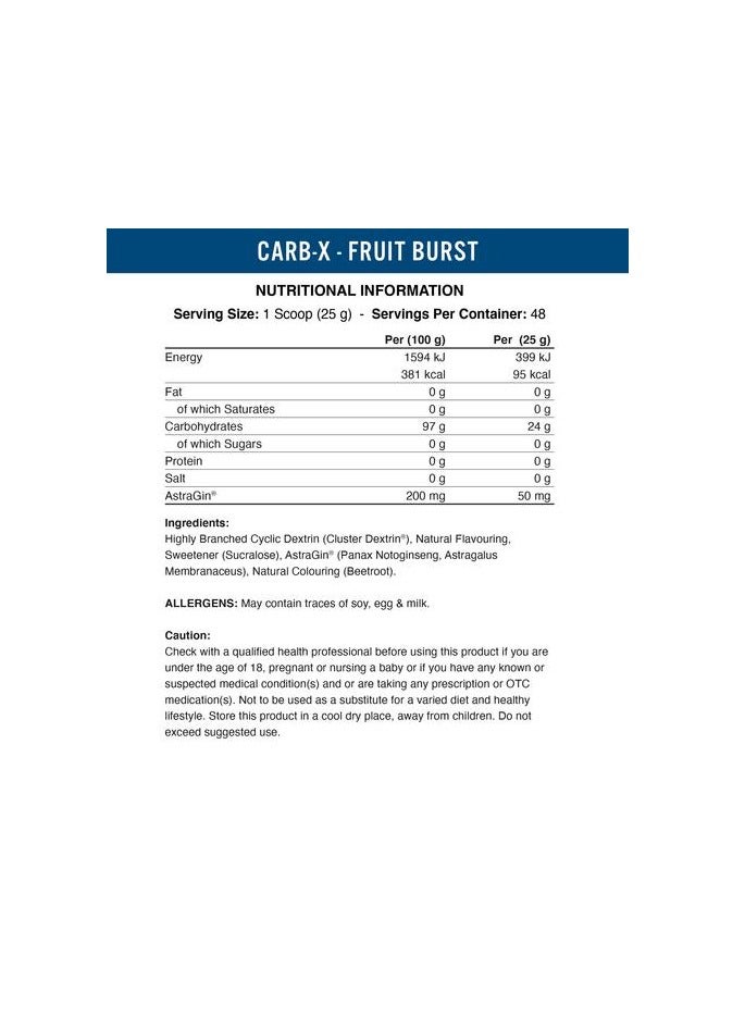 Applied Nutrition Carb X-Carbohydrate Powder-Unflavored, 1.2 Kg  - Image 2