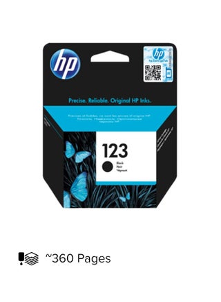 Pack of 2 HP 123 Original Ink Cartridge Set Black & Tri Colour - view 2