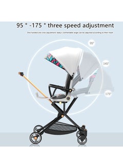 Beauenty Lightweight Quick One Hand Fold 4 Wheels Baby Stroller With Top Tray  - Image 5