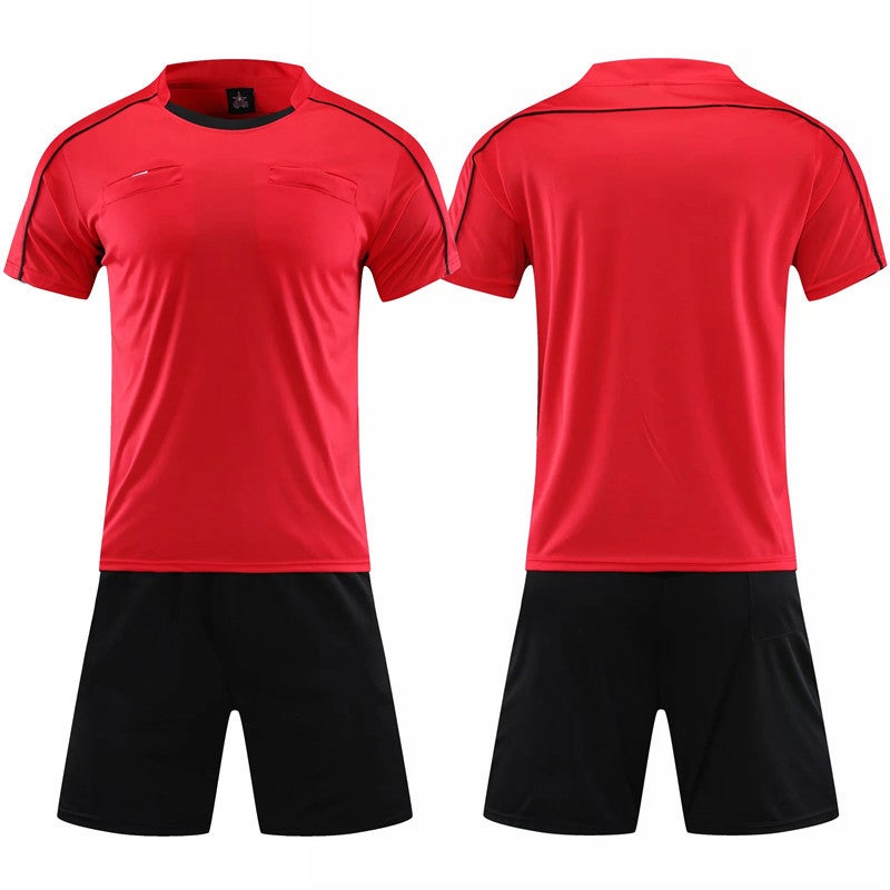 Football Referee Uniform Adult Male Football Referee Jersey Short Sleeve Suit Pocket With Velcro - Image 4