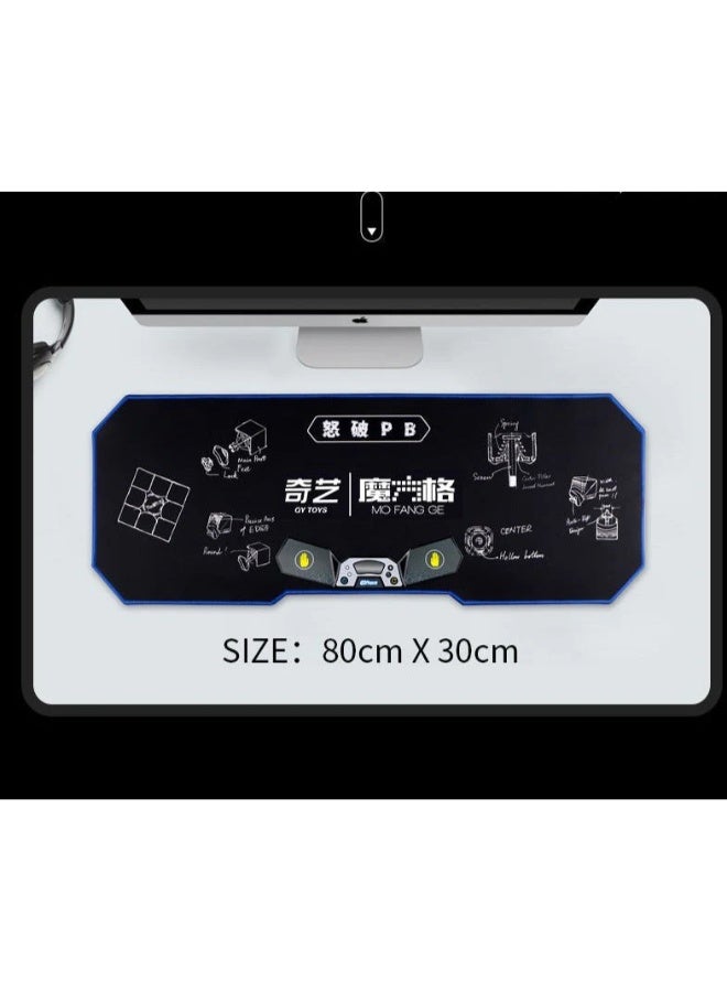 Qiyi Cube Protective Mat For Speedcubes 80X30 Cm Black - Image 1