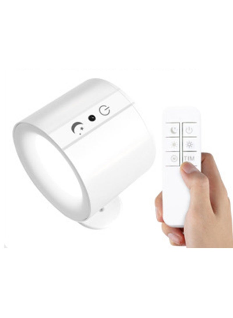 Arabest Smart Lights,Wall Mounted Lights Rechargeable Battery Operated,Rechargeable 3 Color Temperatures Dimmable Magnetic 360° Rotation Cordless for Bedroom Reading Study Bedside (White) - Image 1