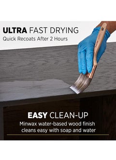 Minwax 1/2 pt Minwax 25555 clear polycrylic water based protective finish gloss  - Image 5