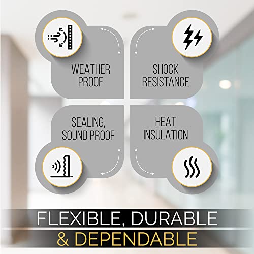 Dualplex شريط عزل باب من رغوة عالية الكثافة لمانع تسرب الطقس، شريط لاصق لعزل إطار الباب، النافذة، مكيف الهواء | مانع تسرب لاصق ذاتي (أبيض، 1 بوصة × 1/2 بوصة × 18 قدم) - Image 4