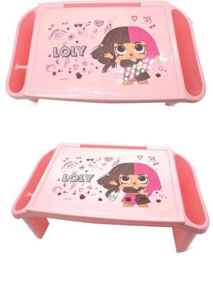 Generic Children's table with side openings for several uses and multi colored  - Image 1