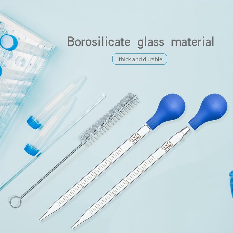 Qesdaoxu Droppers 10ml Pipettes Glass Graduated Dropper Lab Pipette Liquid Pipette (4) - Image 3