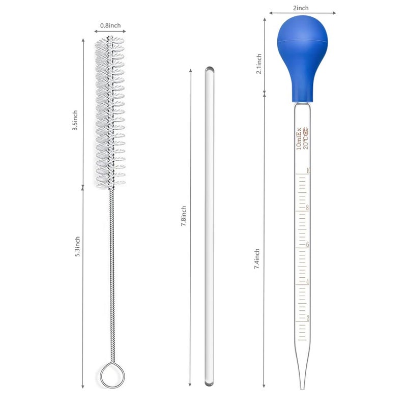 Qesdaoxu Droppers 10ml Pipettes Glass Graduated Dropper Lab Pipette Liquid Pipette (4) - Image 2